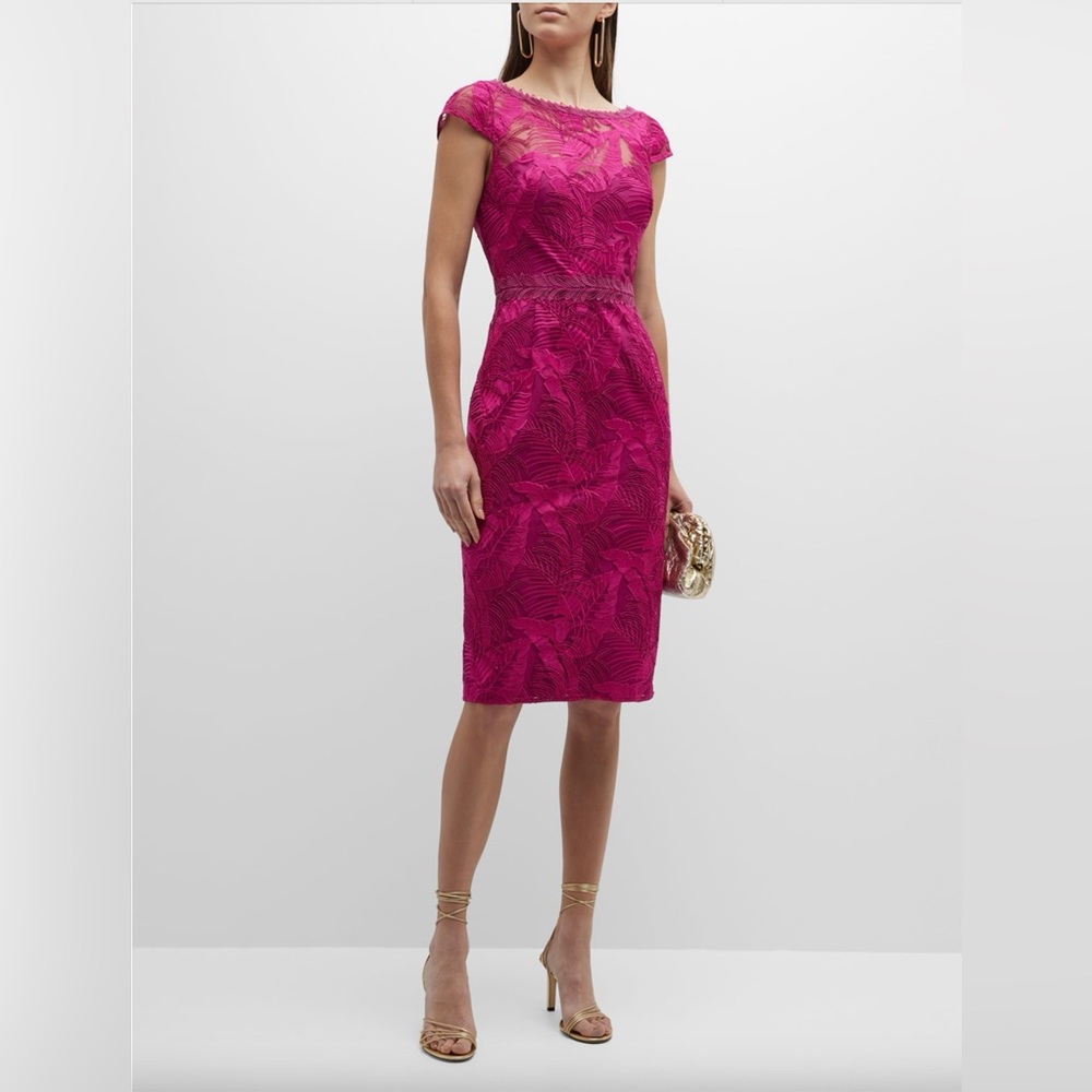 Marchesa Notte Pink Lace Dress sz8